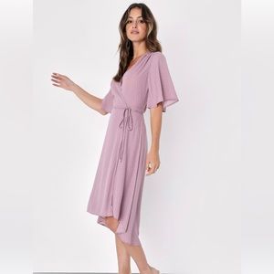NWT LuLus Purple Wrap Dress